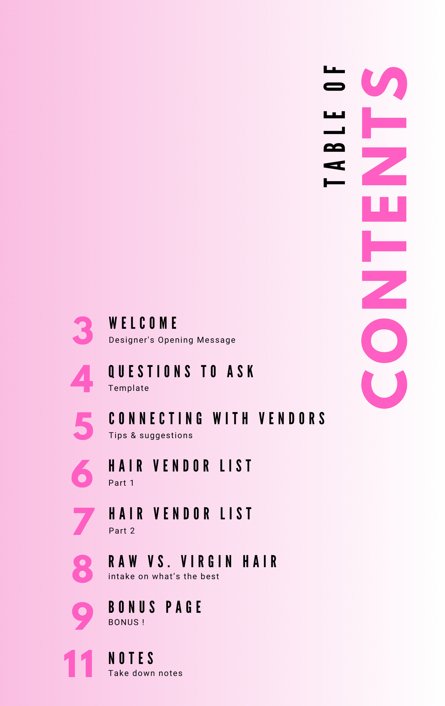 Hair Vendor List